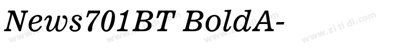 News701BT BoldA字体转换